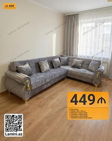 mini pec: Künc Divan – La Mini - Ölçü: 280 × 200 sm - Mexanizm: açılan, bazalı — 1