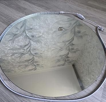 Güzgü Divar üçün, Dairə, Dekorativ, Arxa işıqlı — 1