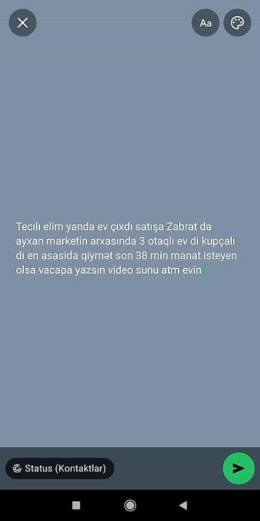 sumqayit ev satisi: Zabratda, Ayxan marketin arxasında yerləşən şəxsi həyət evi satılır — 1