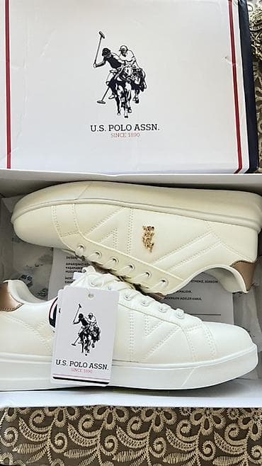 polo krasovka: Us Polo Assn, Ölçü: 38, rəng - Ağ, Yeni — 1