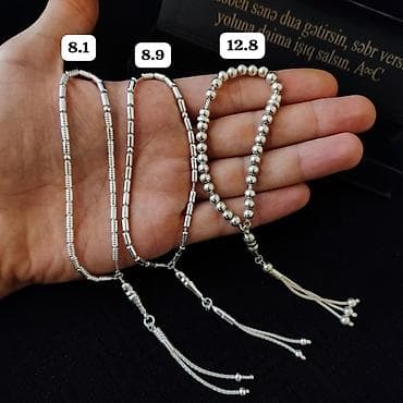 Aksesuarlar: Gümüş təsbeh kolleksiyası Qram- 9.5 AzN - Material: 925 ayar gümüş — 6
