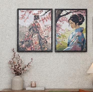 Две картины в японском стиле 🌸 Лёгкий акцент для интерьера —