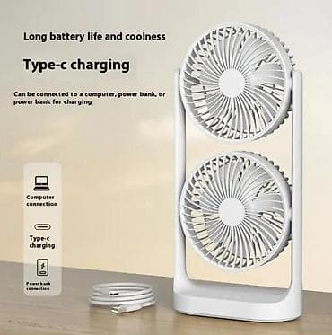 ventil: Masaüstü 2 Başlı Sərinkeş Double Coolness Dual Fan . ❄️ Sərinlik artıq — 9