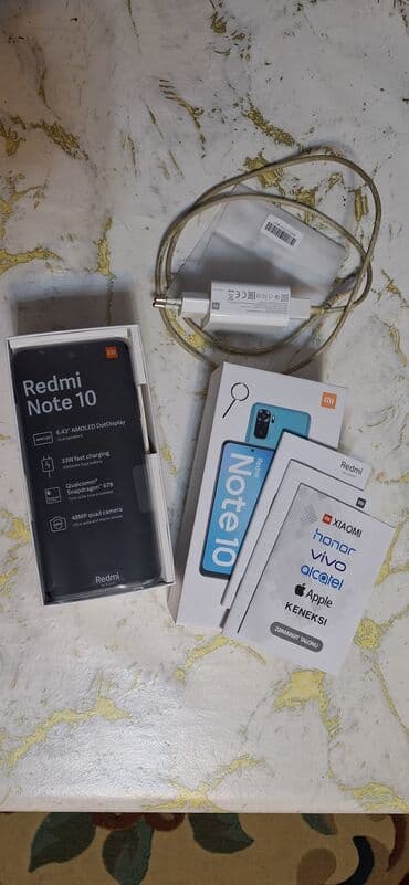 mi 14 ultra qiymeti: Redmi Note 10, 64 GB, rəng - Ağ, Sənədlərlə, Barmaq izi, Sensor — 1