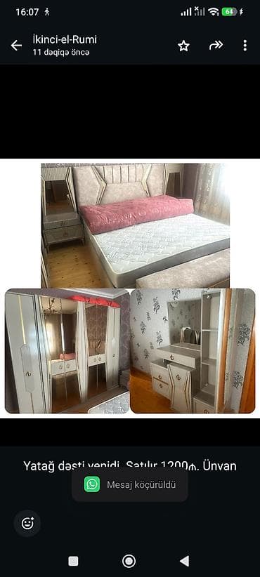 sulutepe: Yatağ dəsti yenidi. Satılır 1200₼. Ünvan Sulutepe &Rumi — 1