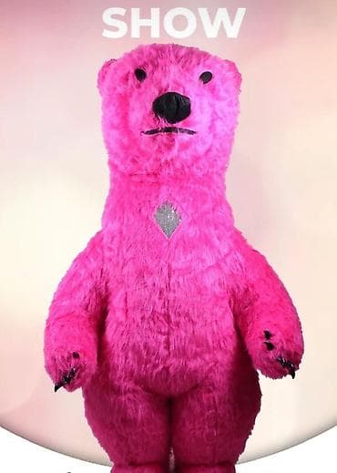 qiz şəkilləri çəkmək: Animator / maskotlar şou üçün kostyum satışı • Pink Teddy – parlaq — 2