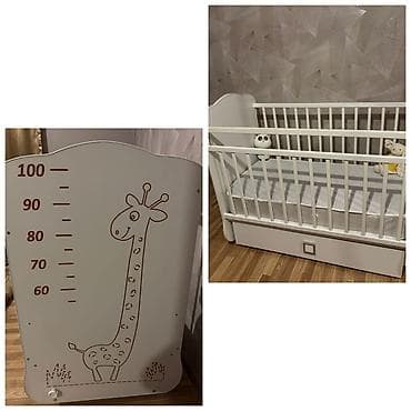 Oğlan və qız üçün, Dördbucaq, Beşik, Dəstsiz, Matras ilə, Yellənmə mexanizmsiz