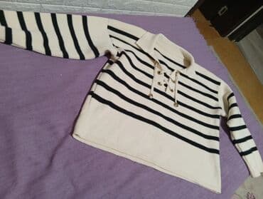 женские кофты со шнуровкой: Мужской свитер, L, цвет - Черный — 3