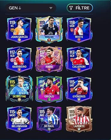 купить стол для бильярда: FC Mobile hesabı – GEN 119 komanda - Diziliş: 4-2-4 - Ümumi dəyər — 2