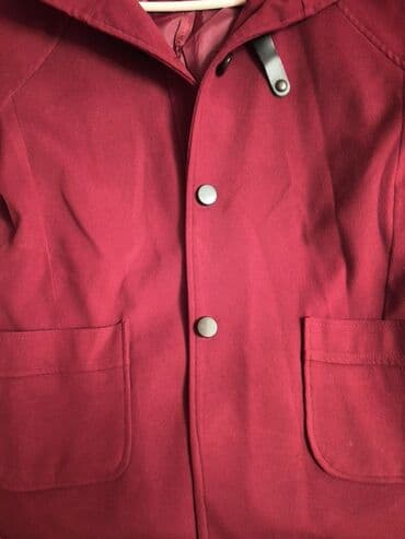 L-XL razmer Bordo rəngli qadın üst geyimi – palto/plaş - Klassik düz