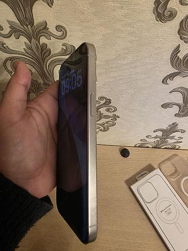 iphone adapteri: IPhone 15 Pro Max, 256 GB, White Titanium, Simsiz şarj, Face ID, Sənədlərlə — 4