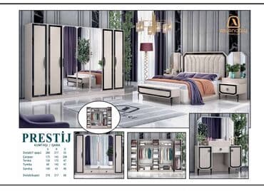 угловая тумба: Двуспальная кровать, 2 тумбы, Турция, Новый — 1