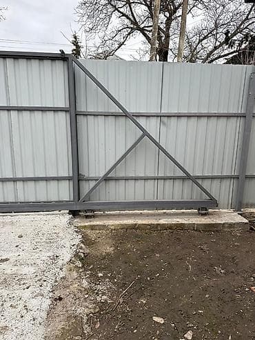 qaz pilite: Dəmir Həyət darvazası, Siyirmə, Mexaniki, Qapı ilə, rəng - Boz, Kredit var — 3