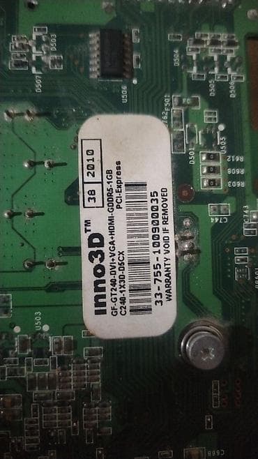 prosessor satilir: Videokart INNO3D GeForce GT 240, < 4 GB, İşlənmiş — 3