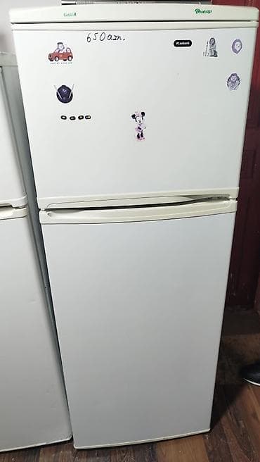 Plitələr və bişirmə panelləri: Yeni 2 qapılı Dnepr Soyuducu Satılır, rəng - Ağ, Təkərli — 1