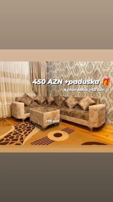 Künc divan, Yeni, Açılan, Bazalı, Parça, Şəhərdaxili pulsuz çatdırılma