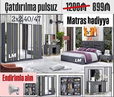 saloglu cilek mebel: Yataq yataq otağı mebeli dəsti Sifarişlə və yeni Qiymət : 899₼ — 2