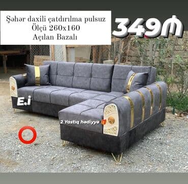 Divanlar: Künc divan, Yeni, Açılan, Bazalı, Şəhərdaxili pulsuz çatdırılma — 1