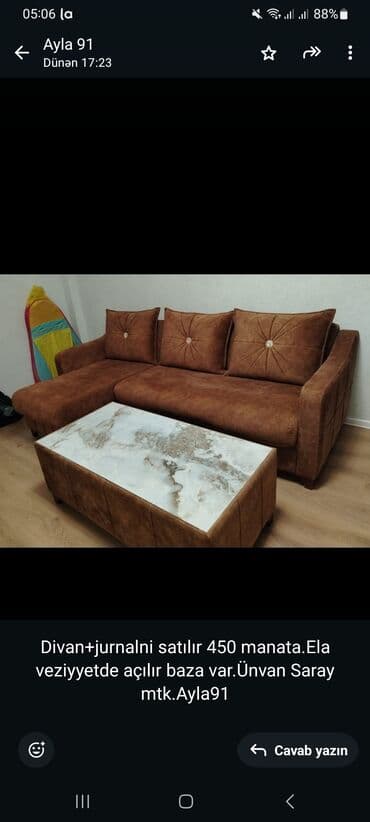 ehmedlide kiraye evler 200 azn: Künc divan — 1