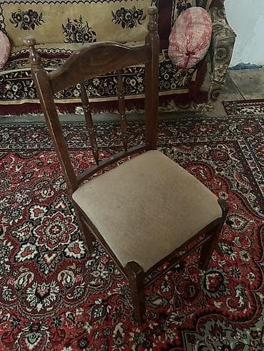 komputer stullari: Taxta nahar/kreslo stulu - Material: möhkəm ağac karkas, dekorativ — 1
