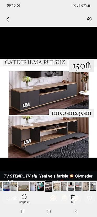 salon stulu: Mebel dəsti: - 1 masa + 4 oturacaqdan ibarət dəst. Masanın üst — 2