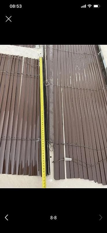 pane: Məhsul: Yatay jalüz pərdələr (qəhvəyi rəng) Təsvir: - Material — 4