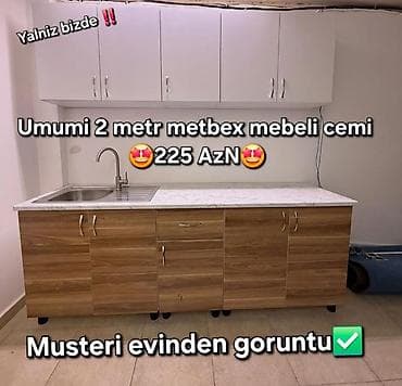 &Sara Hal hazirda metbex mebellerimiz endirimle 270 azn deil cemi
