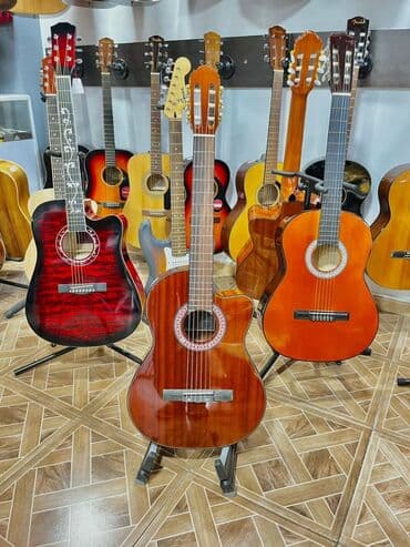 Akustik gitara, 6 sim, Yeni, Pulsuz çatdırılma