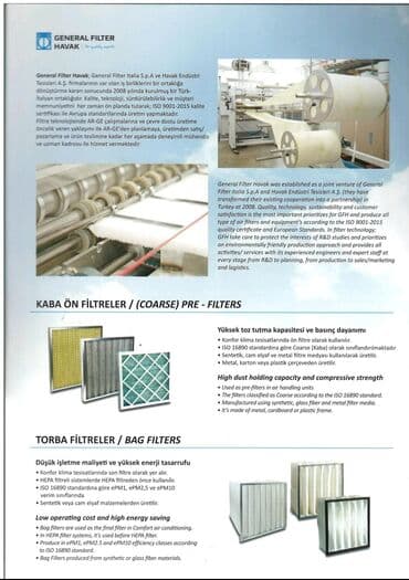 Salonun hava filterləri: General Filter Havak - İtalyan brendi olub hazırda Türkiyədə də — 10
