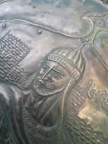 dekor aksesuarları: Böyük ölçülü dekorativ metal qalxan - Material: döymə metal — 2