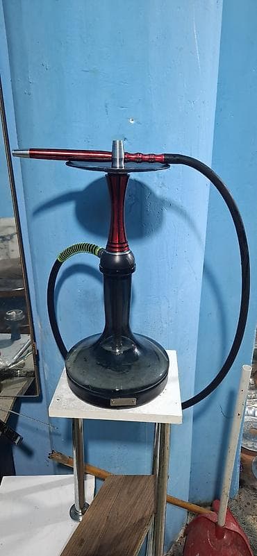 saat ev ucun: Qəlyan – şüşə qablı, alüminium gövdəli, şlanqlı komplet - — 6