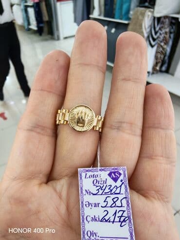 Üzük, Sarı qızıl, 585 Əyar