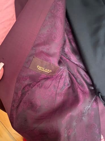 kişi ucun klassik qara kostyum: Kostyum, Yay, Emiland, rəng - Qırmızı — 2