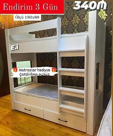 2 mərtəbə uşaq çarpayı rəng seçimi var çatdırılma var endirimli