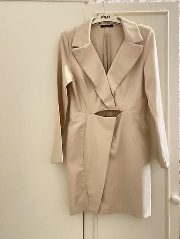 Trendyol qadın paltarı – bej rəngdə, blazer üslubunda mini model lalafo.az -da Trendyol qadın paltarı – bej rəngdə, blazer üslubunda mini model