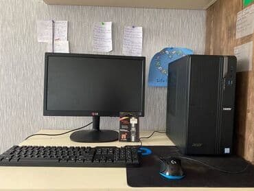 monitor lg: Lg monitor 60hz + klavyatura mause İ5 9400 Uhd 630 8gb ddr4 2666mhz — 3