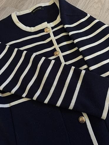 full paket nar: Massimo Dutti qadın kardiqanı - Dizayn: Dəniz üslublu, tünd lacivərt — 3