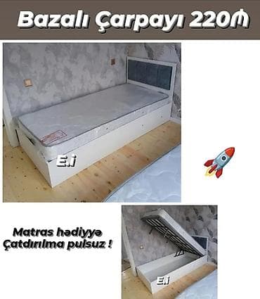 Təknəfərlik çarpayı, Bazalı, Matras ilə