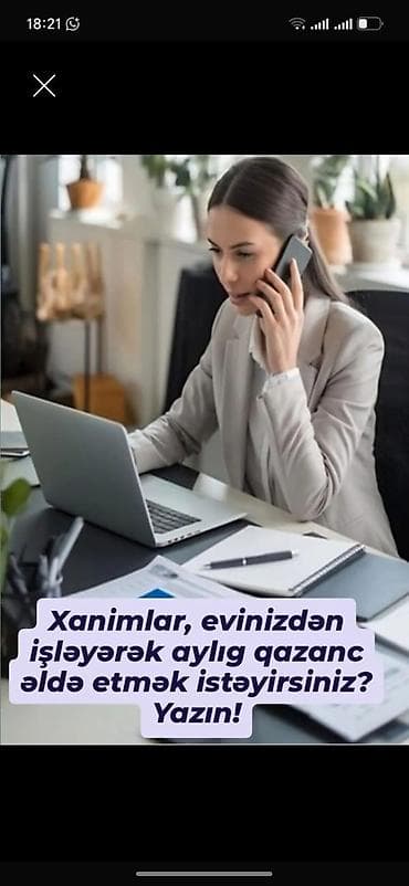 evde xadime: Onlayn iş sistemi – evdən və ya istədiyiniz məkandan işləyərək — 2
