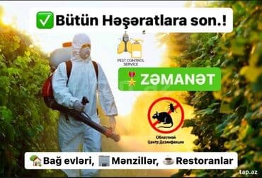 Dezinfeksiya, dezinseksiya | Tarakanlar, Ağacları çiləmə, Taxtabiti | Nəqliyyat, Ofislər, Mənzillər
