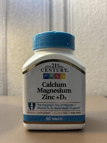 21st Century Calcium Magnesium Zinc + D3 – 90 tablet Məhsul təsviri — 1