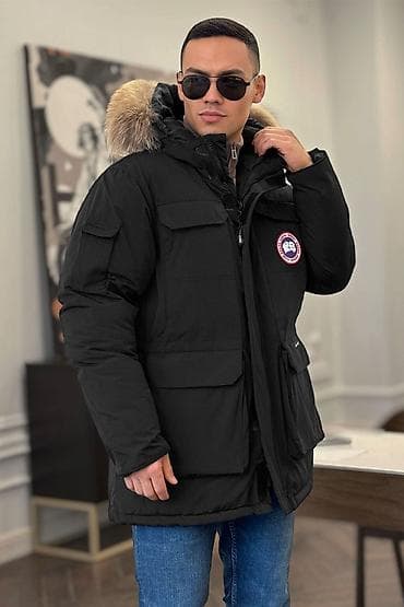 kurka: Kişi üçün qış parka gödəkçəsi – qara rəng - İstehsalçı: Canada Goose — 1