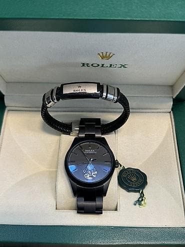 rolex saatlar: Klassik Saat dəsti, rəng - Qara — 1