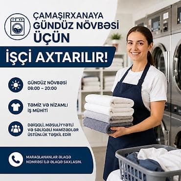 utu isi: Camaşırçı tələb olunur — 1
