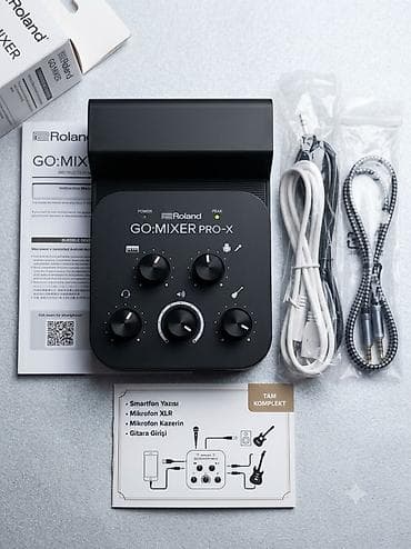 mikrofon usb: Roland GO:MIXER PRO-X (Smartfonlar üçün audio mikser / səs kartı) — 2