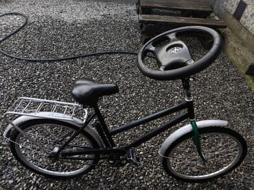 velosibet gəncə: Unikal sükanlı velosiped - Avtomobil sükanı ilə modifikasiya edilmiş — 4