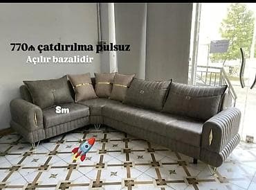 ortopedik yastiq: Künc divan, Açılan, Bazalı, Parça, Şəhərdaxili pulsuz çatdırılma — 1