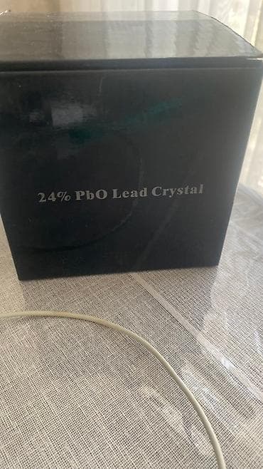 Столовая посуда: Qədəhli kətili şirniyyat/qənd qabı – 24% PbO Lead Crystal - Material — 3