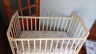 Oğlan və qız üçün, İşlənmiş, Dördbucaq, Beşik, Dəst ilə, Matras ilə, Yellənmə mexanizm ilə — 4