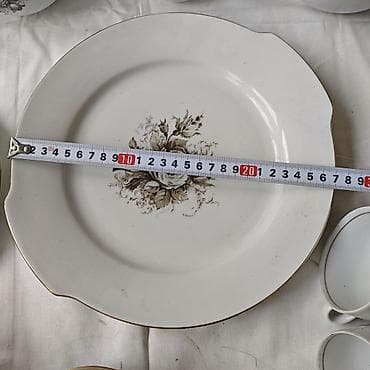 cay termosu: Çay dəsti, rəng - Ağ, Farfor — 10